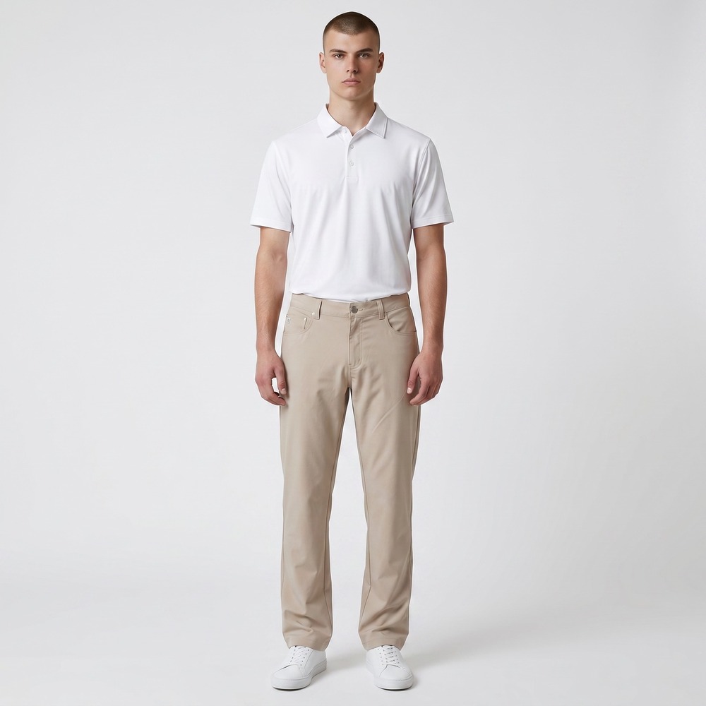 Peter Millar Eb66 Golf Pants Mens 35/30 Khaki 5-Pocket Stretch Performance